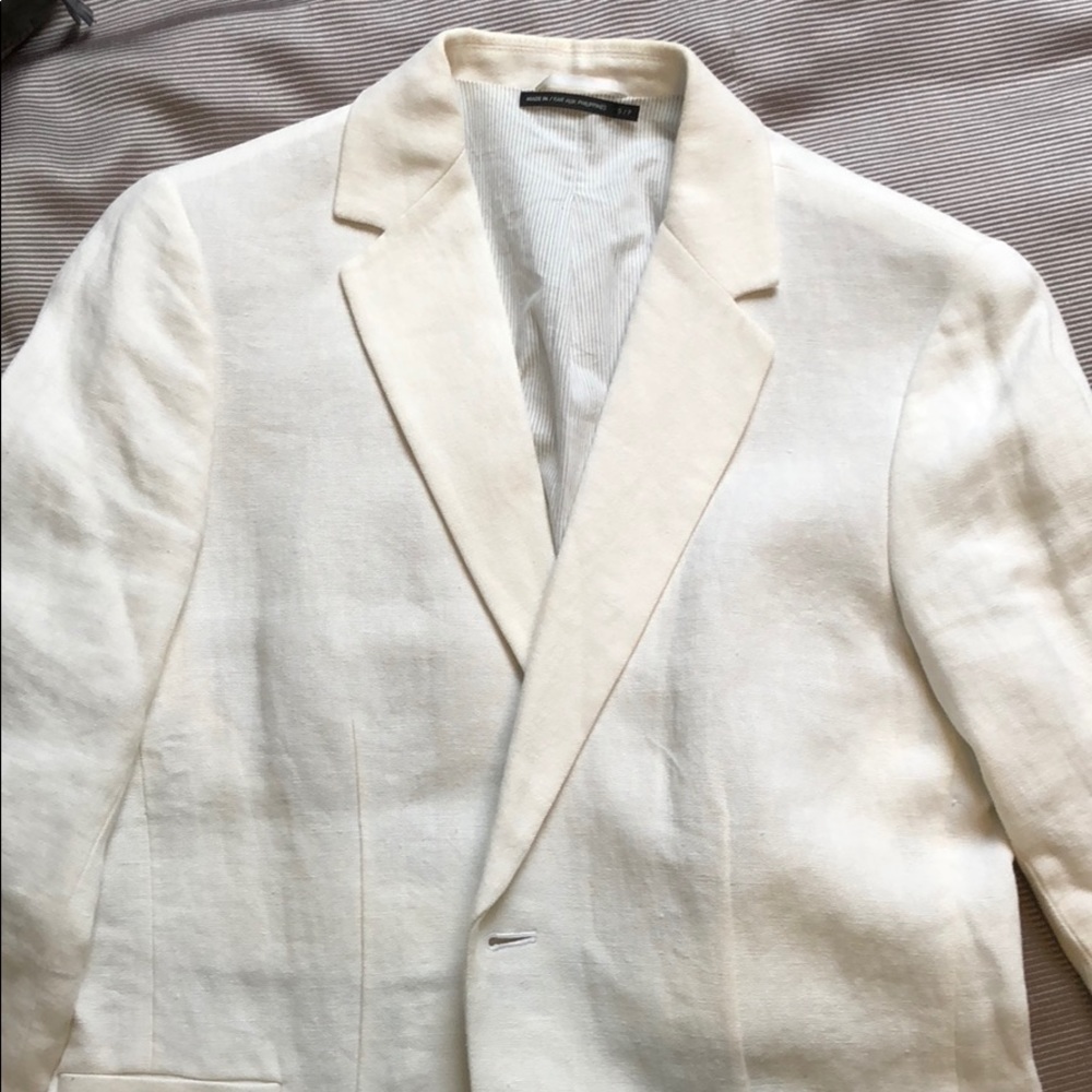 Club Monaco White Linen Summer Blazer
